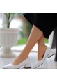 Xian Beyaz Cilt Topuklu Ayakkabı